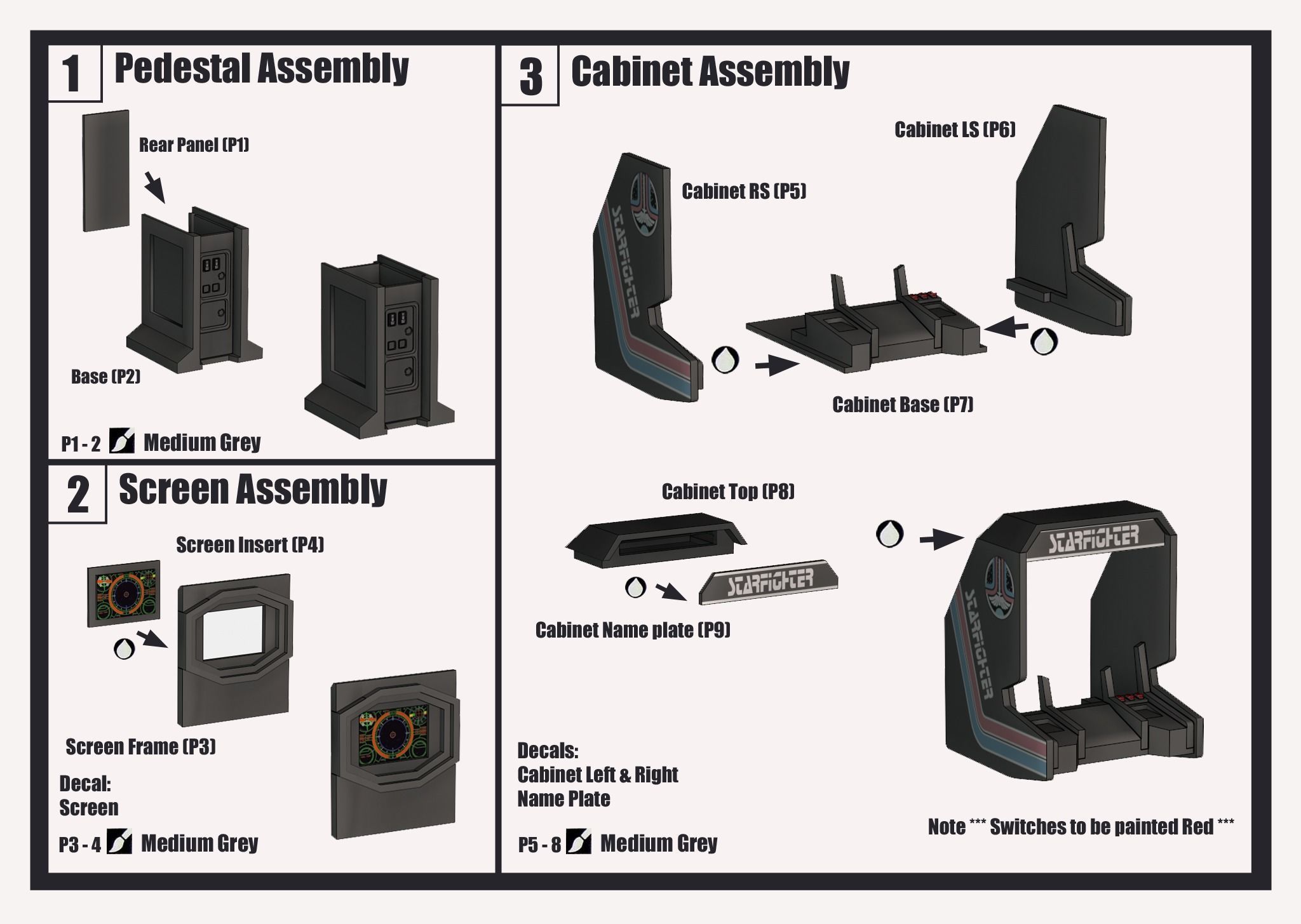 Starfighter Arcade Cabinet 3D print model_9