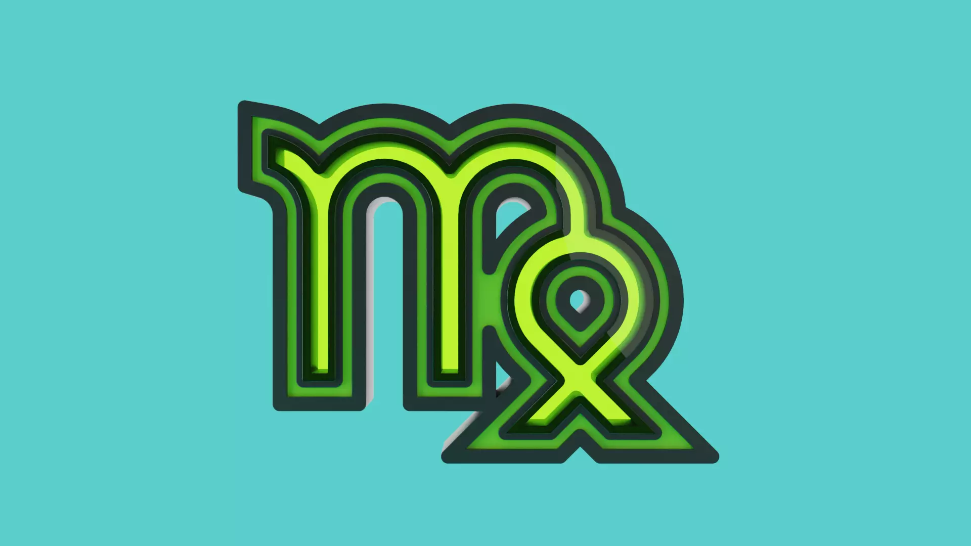 Fully Animated 3D Astrological Virgo Sign Icon Low-poly 3D model_0