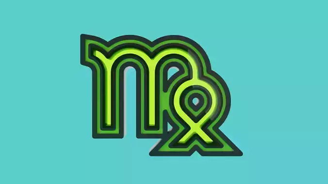 Fully Animated 3D Astrological Virgo Sign Icon