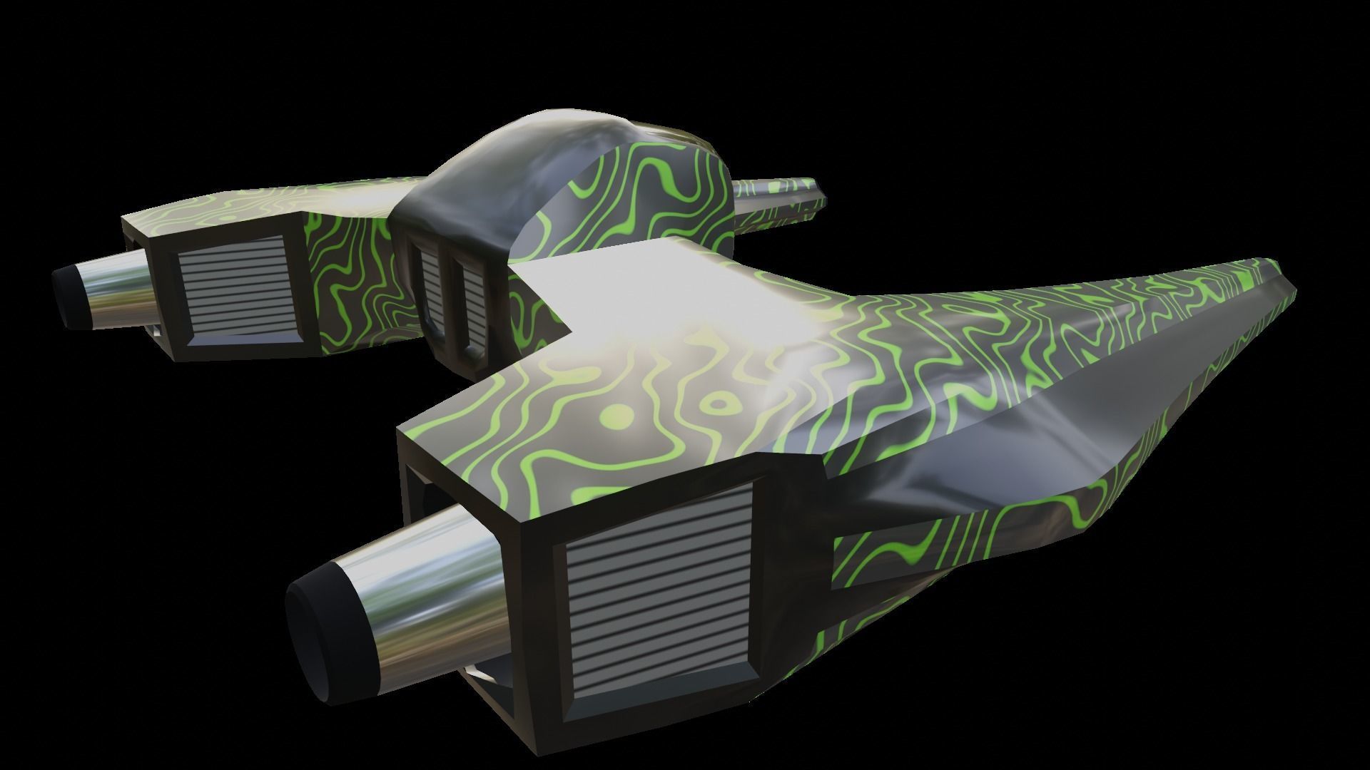 Sci-Fi Military Spaceship - Phenom G12 3D print model_7