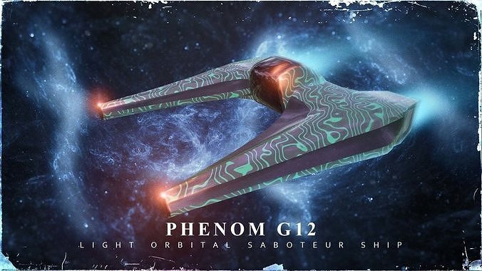 Sci-Fi Military Spaceship - Phenom G12 3D print model