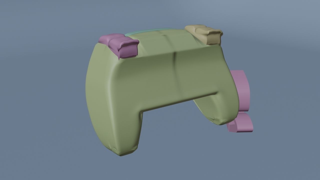 Ps5 controller  Low-poly 3D model_8
