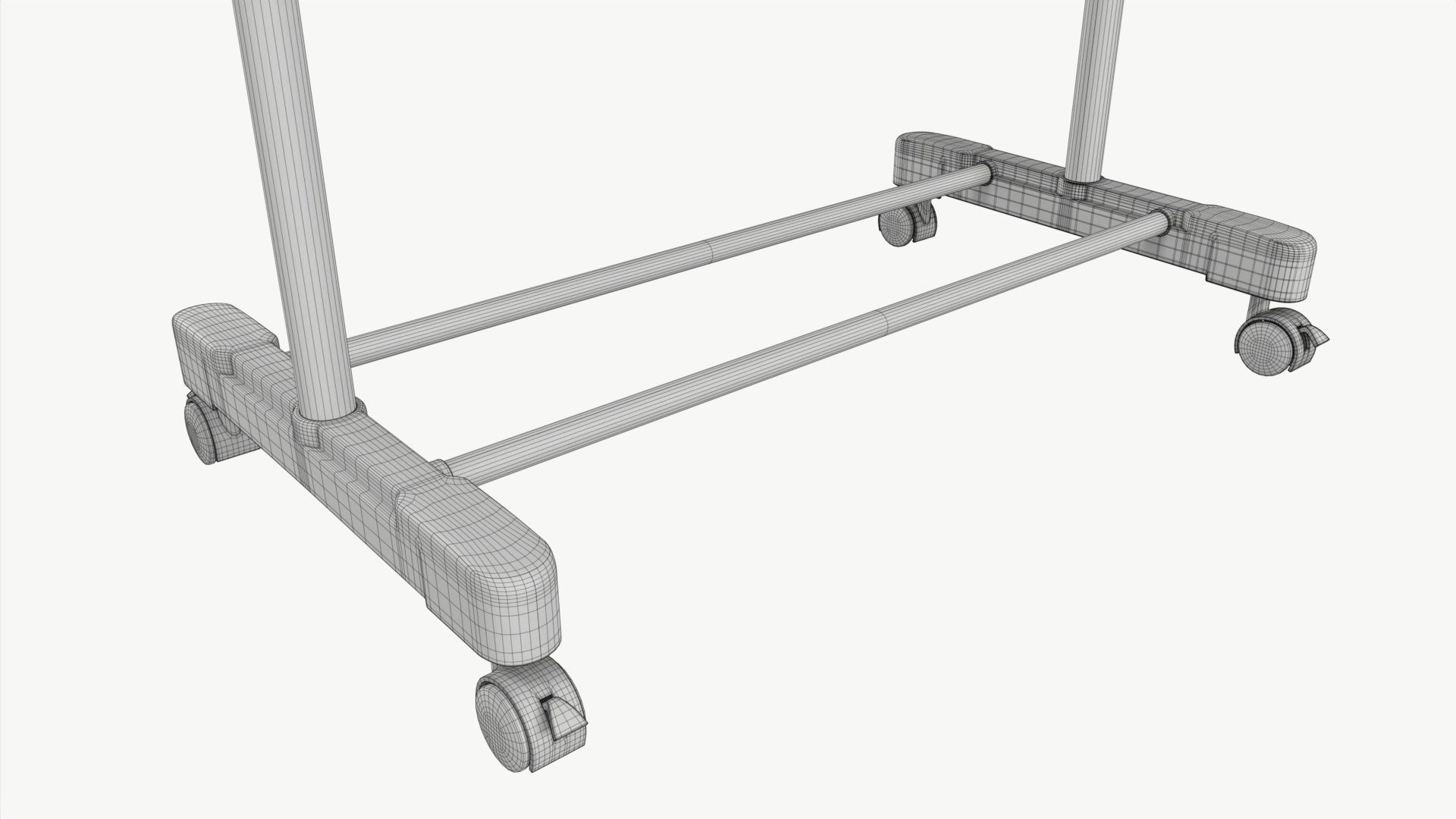 Adjustable Rolling Clothes Hanger 3D model_9