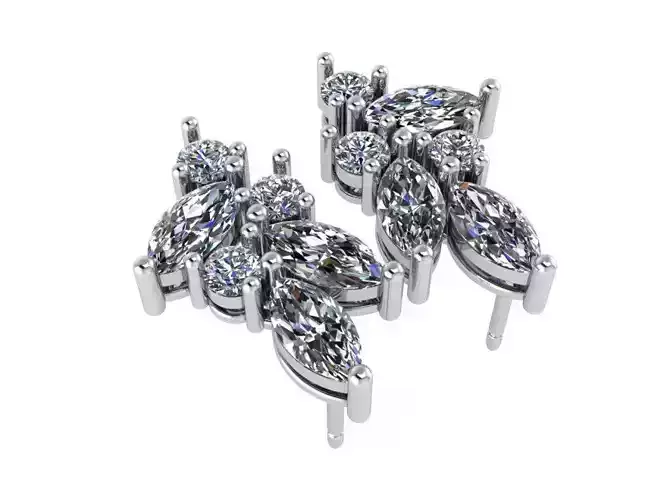 earring with marquise stone 0038