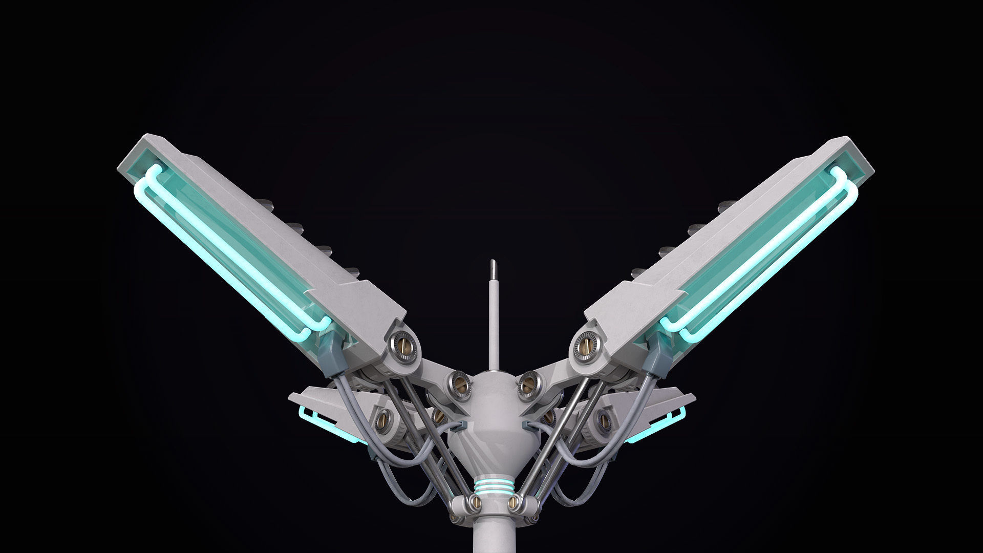 Sci-Fi radio antenna Low-poly 3D model_20