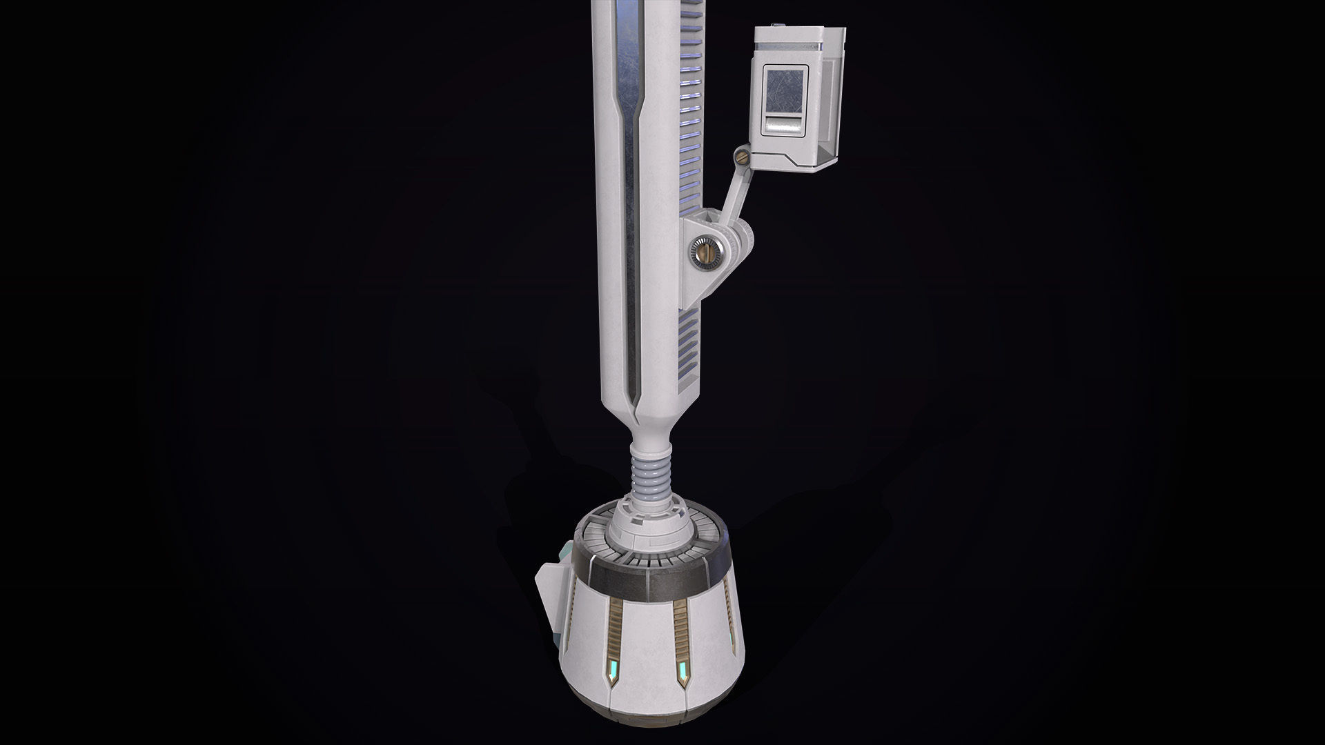 Sci-Fi radio antenna Low-poly 3D model_15