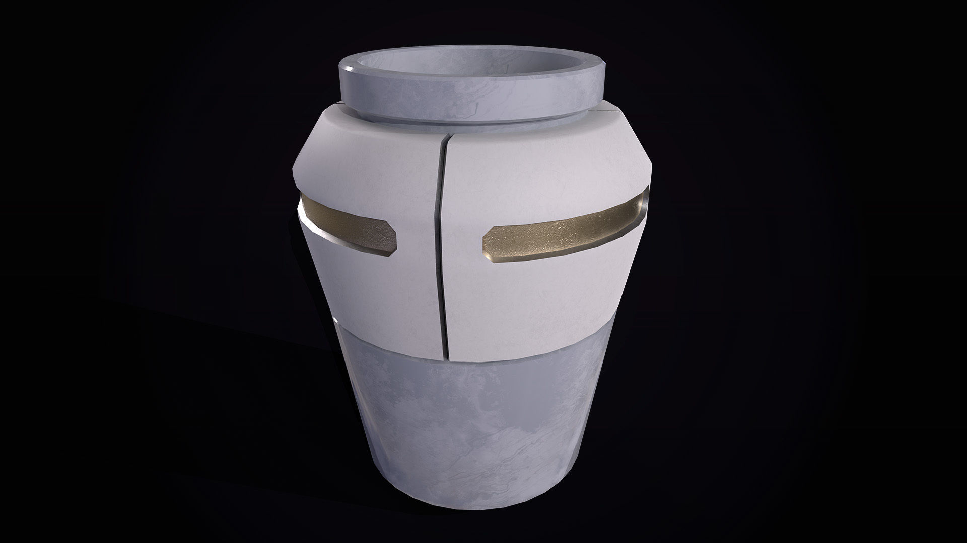 Sci-Fi radio antenna Low-poly 3D model_28