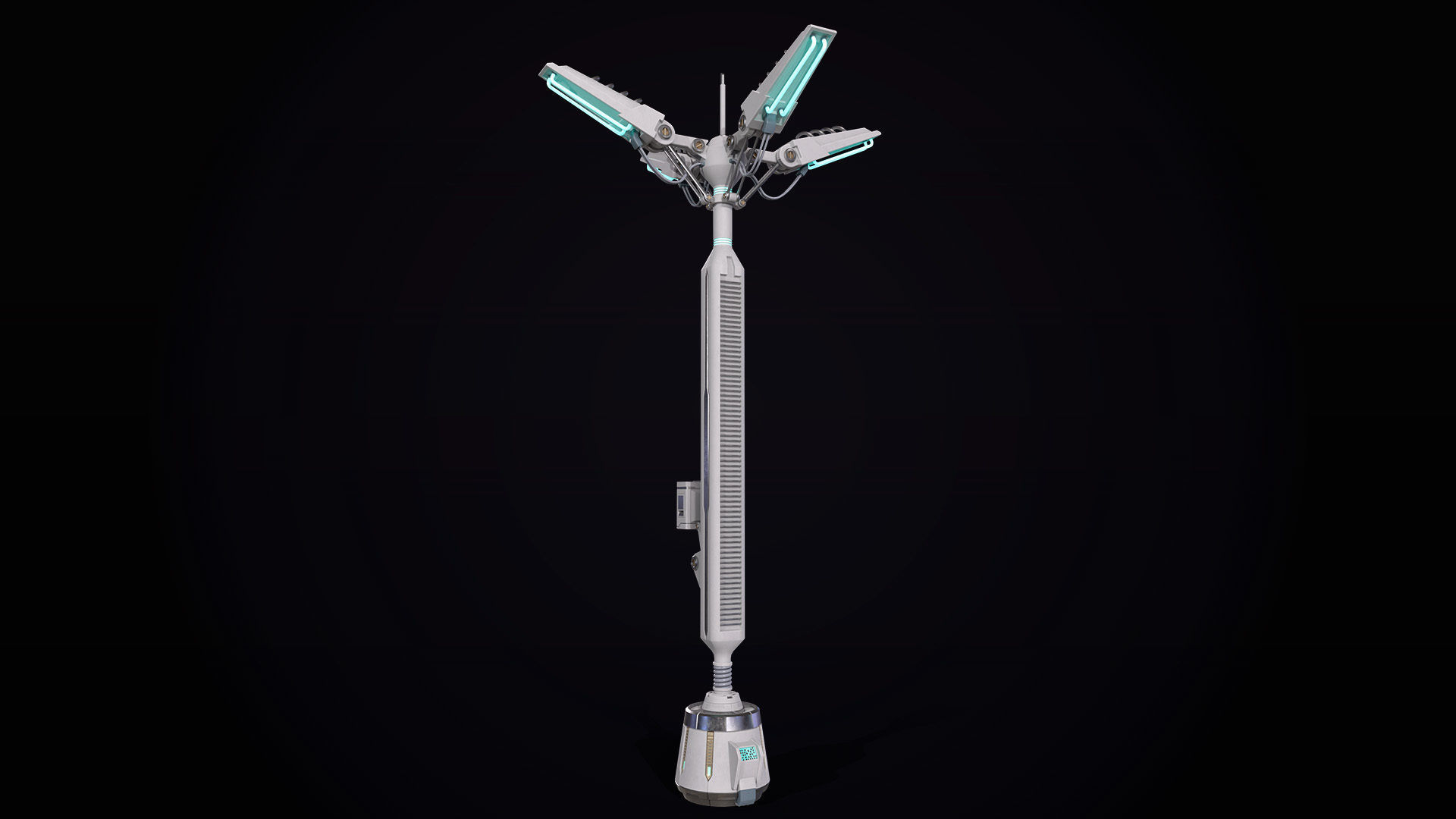 Sci-Fi radio antenna Low-poly 3D model_10