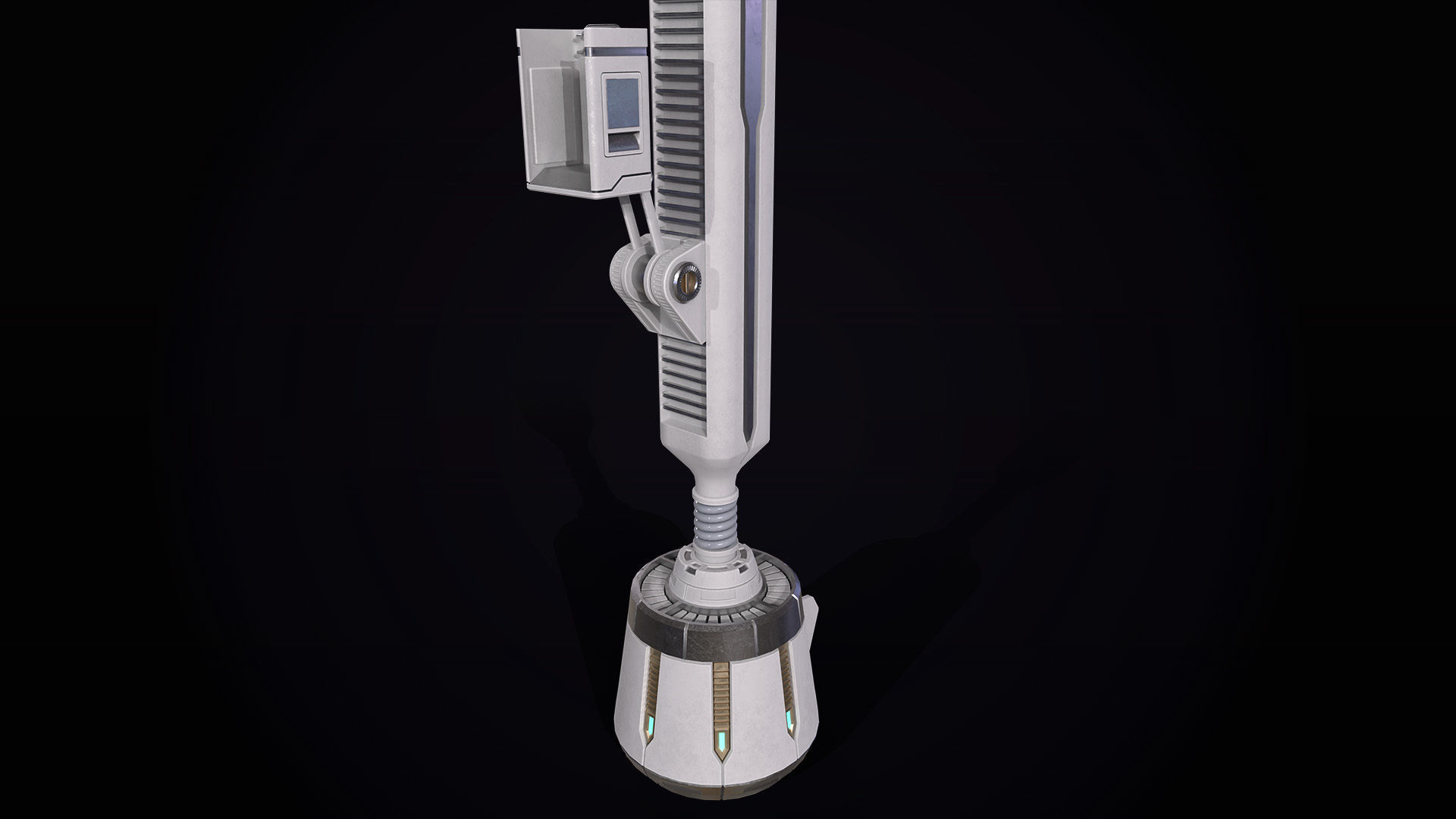 Sci-Fi radio antenna Low-poly 3D model_13