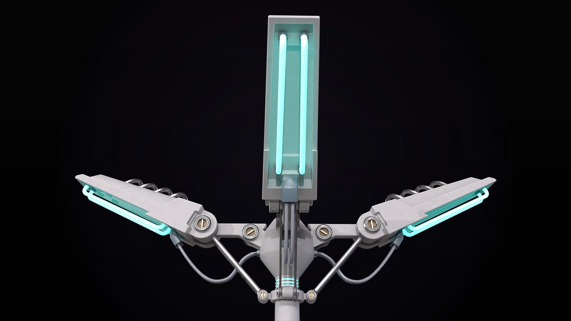 Sci-Fi radio antenna Low-poly 3D model_18