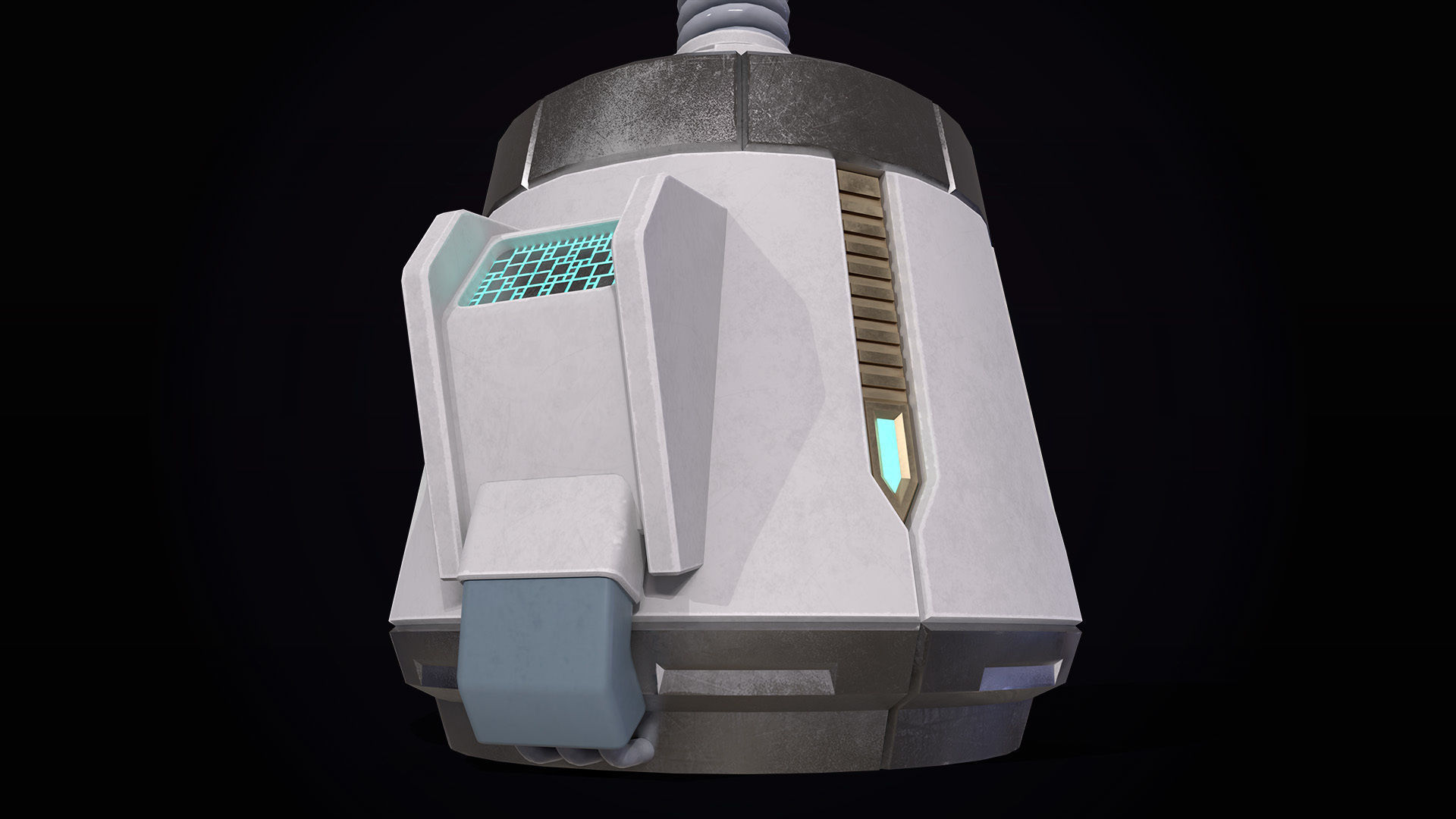 Sci-Fi radio antenna Low-poly 3D model_17