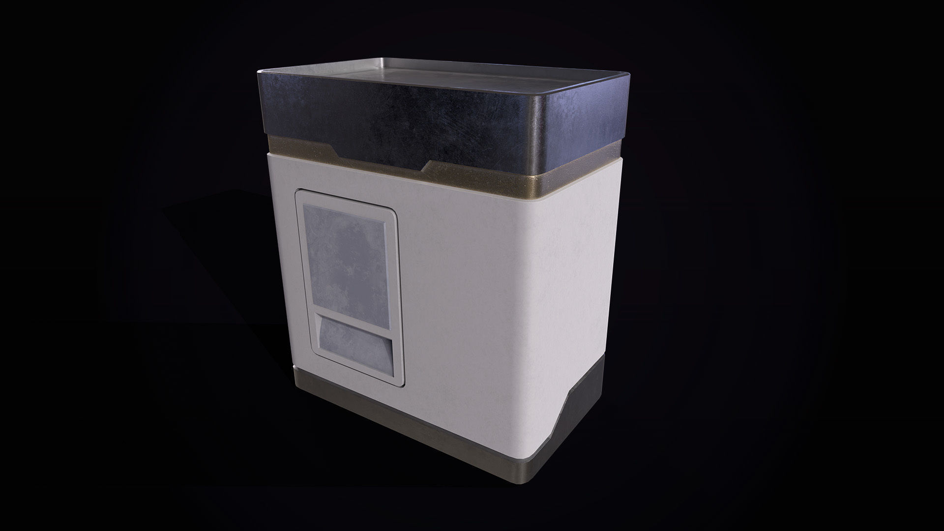 Sci-Fi radio antenna Low-poly 3D model_27