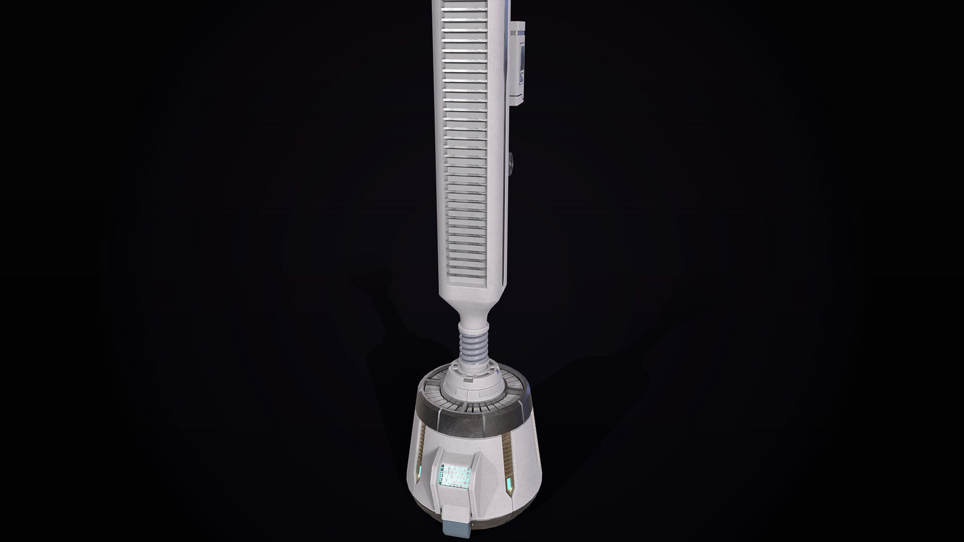 Sci-Fi radio antenna Low-poly 3D model_16
