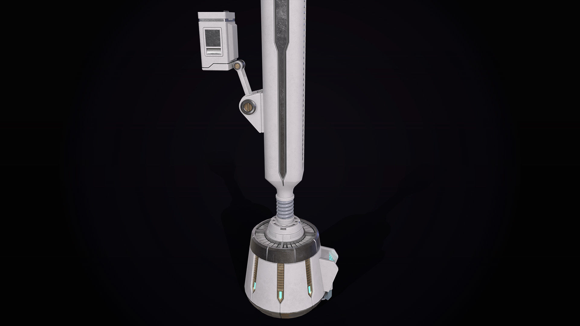 Sci-Fi radio antenna Low-poly 3D model_12