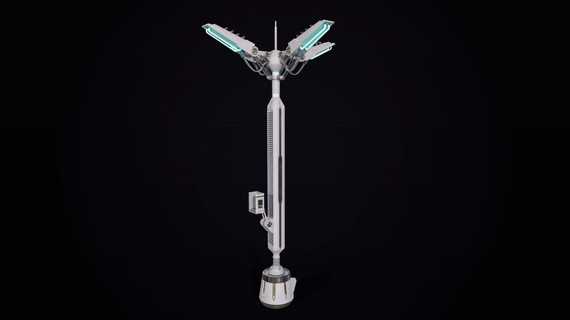 Sci-Fi radio antenna Low-poly 3D model_6