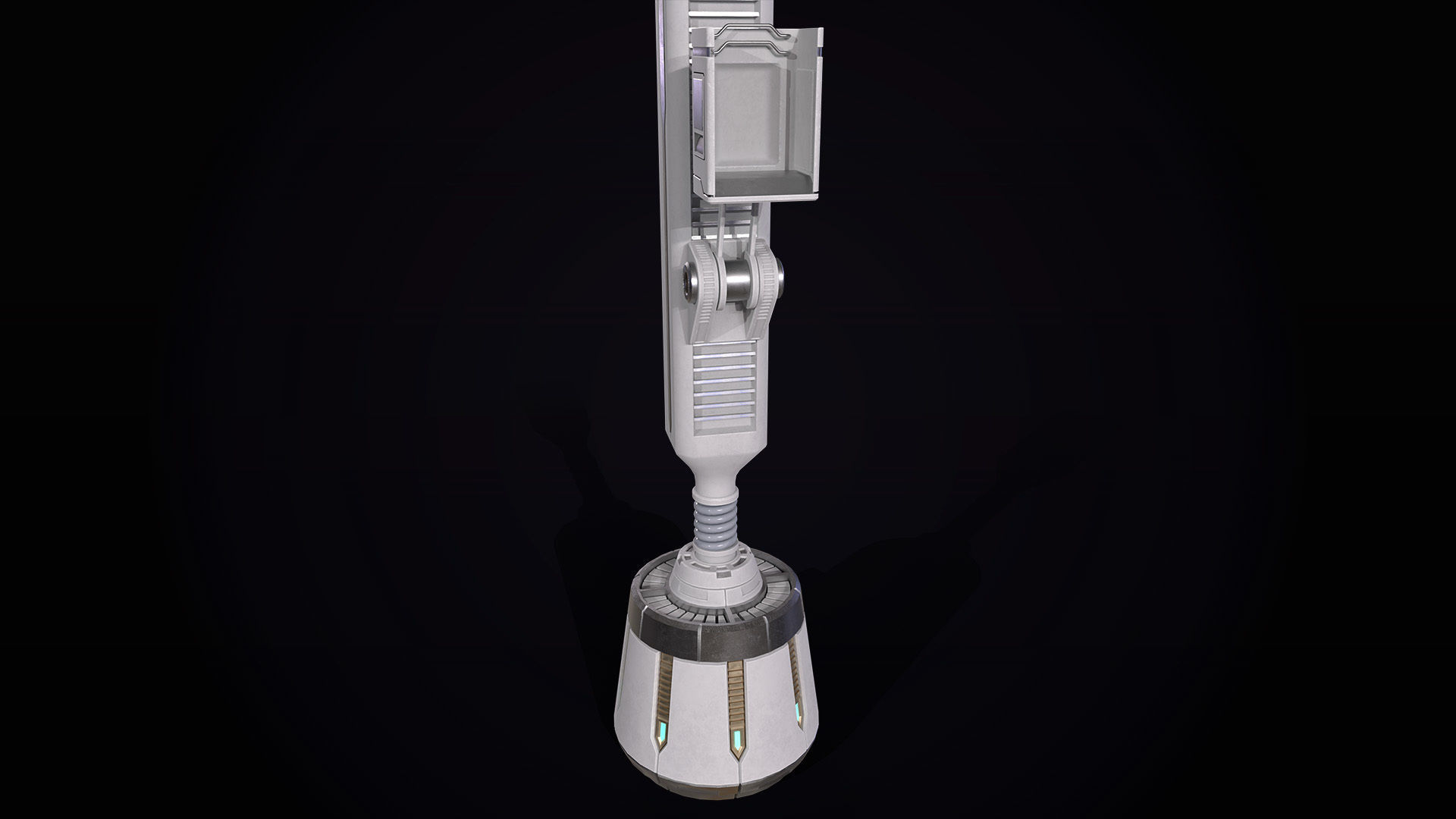 Sci-Fi radio antenna Low-poly 3D model_14