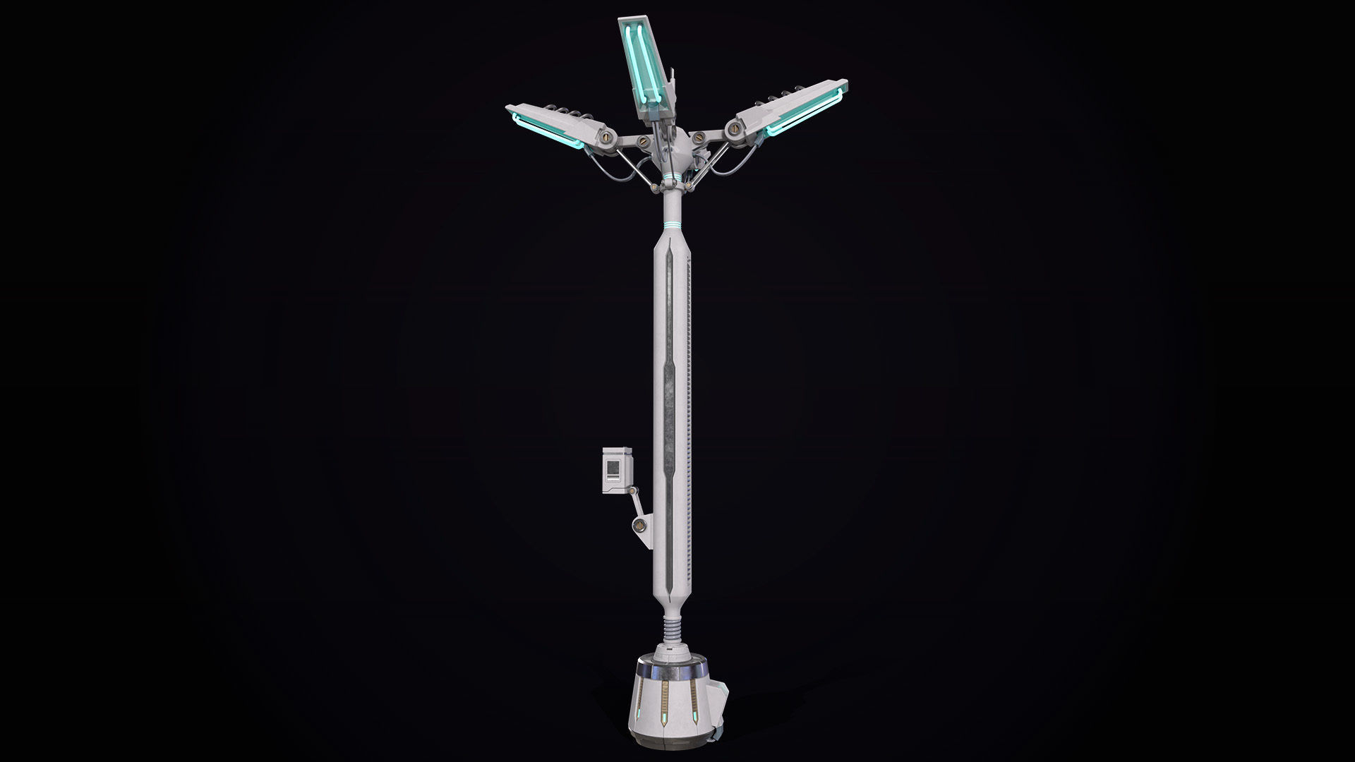Sci-Fi radio antenna Low-poly 3D model_11