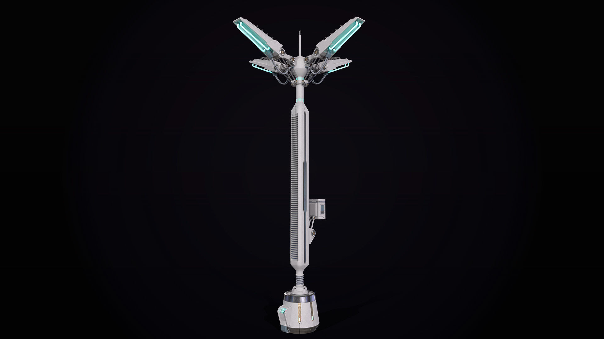 Sci-Fi radio antenna Low-poly 3D model_9
