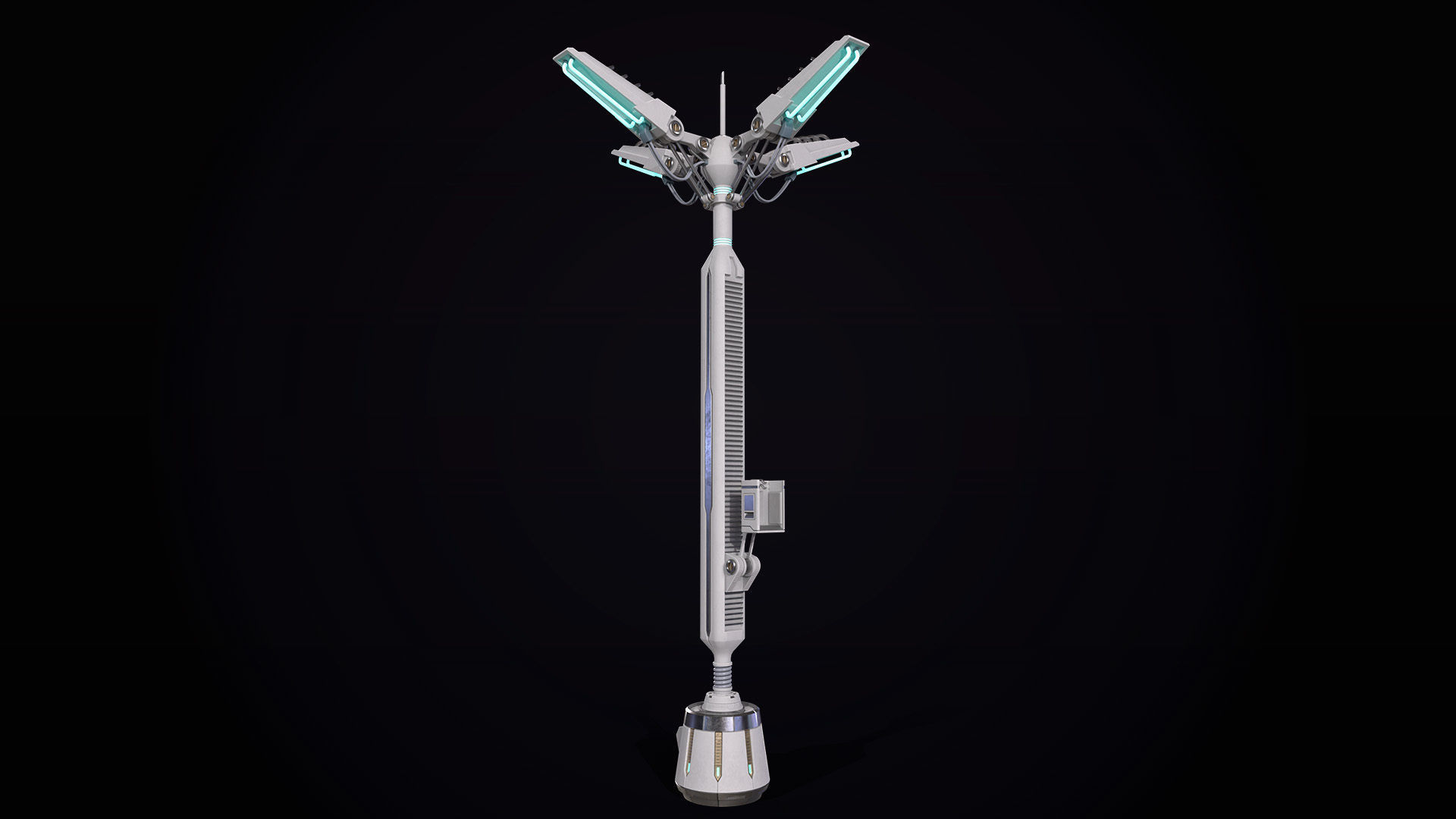 Sci-Fi radio antenna Low-poly 3D model_8