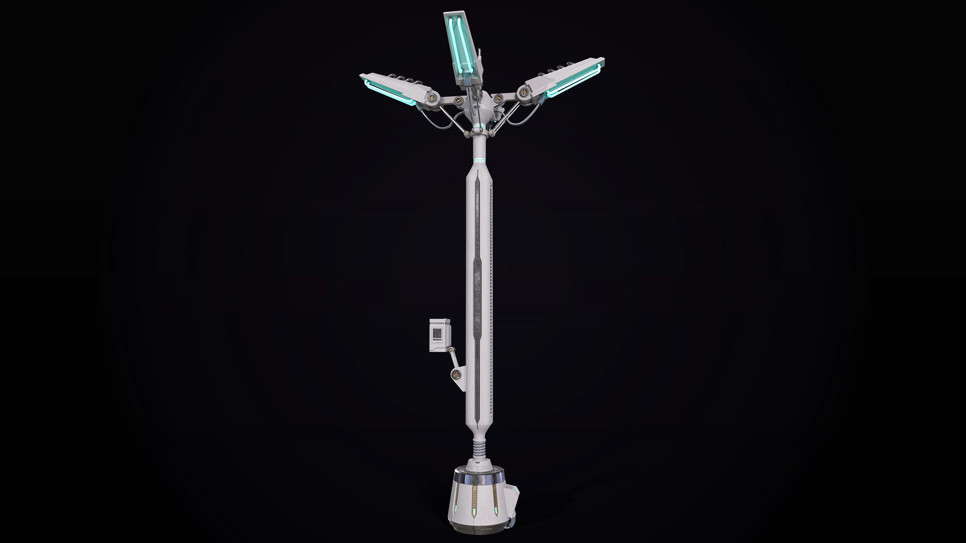 Sci-Fi radio antenna Low-poly 3D model_4