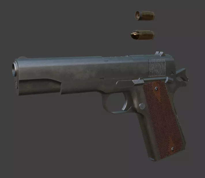 M1911A2 Free low-poly 3D model