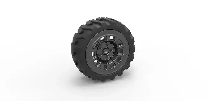 Demolition derby rear wheel 2 Scale 1 to 25