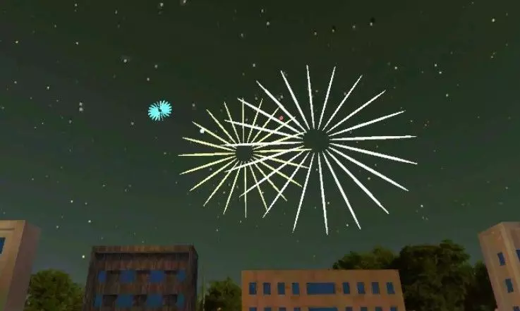 Firework Low Poly animation Decoration Low-poly 3D model