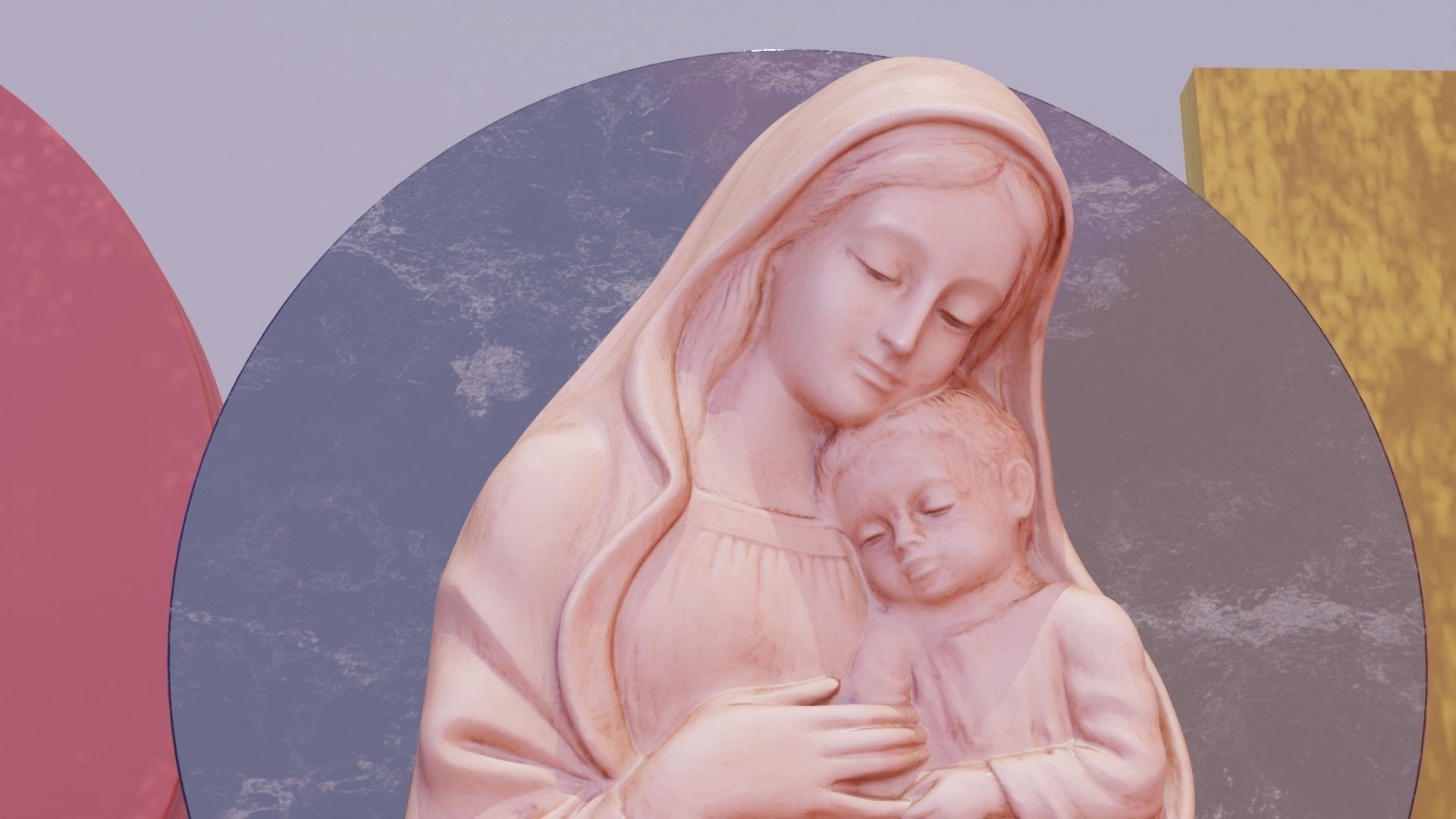 Mary with baby Jesus 01 high-poly 3D model_17