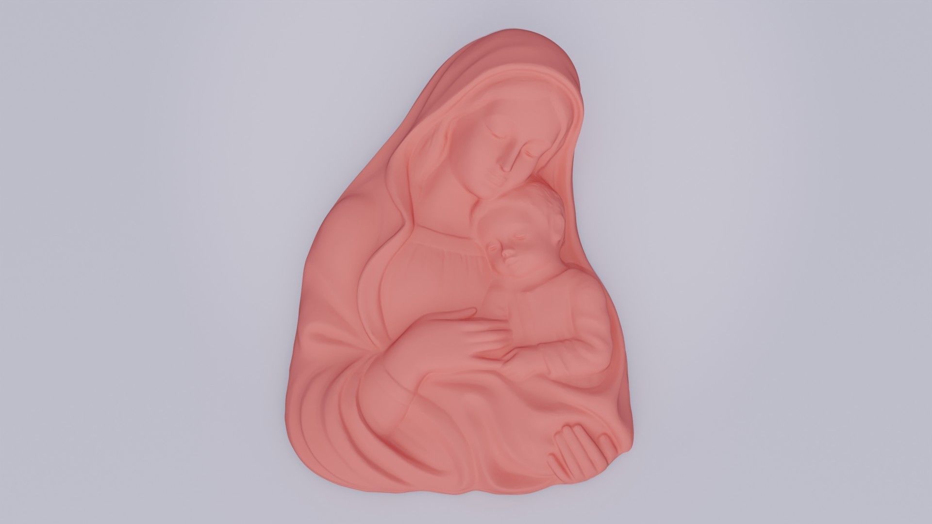 Mary with baby Jesus 01 high-poly 3D model_21