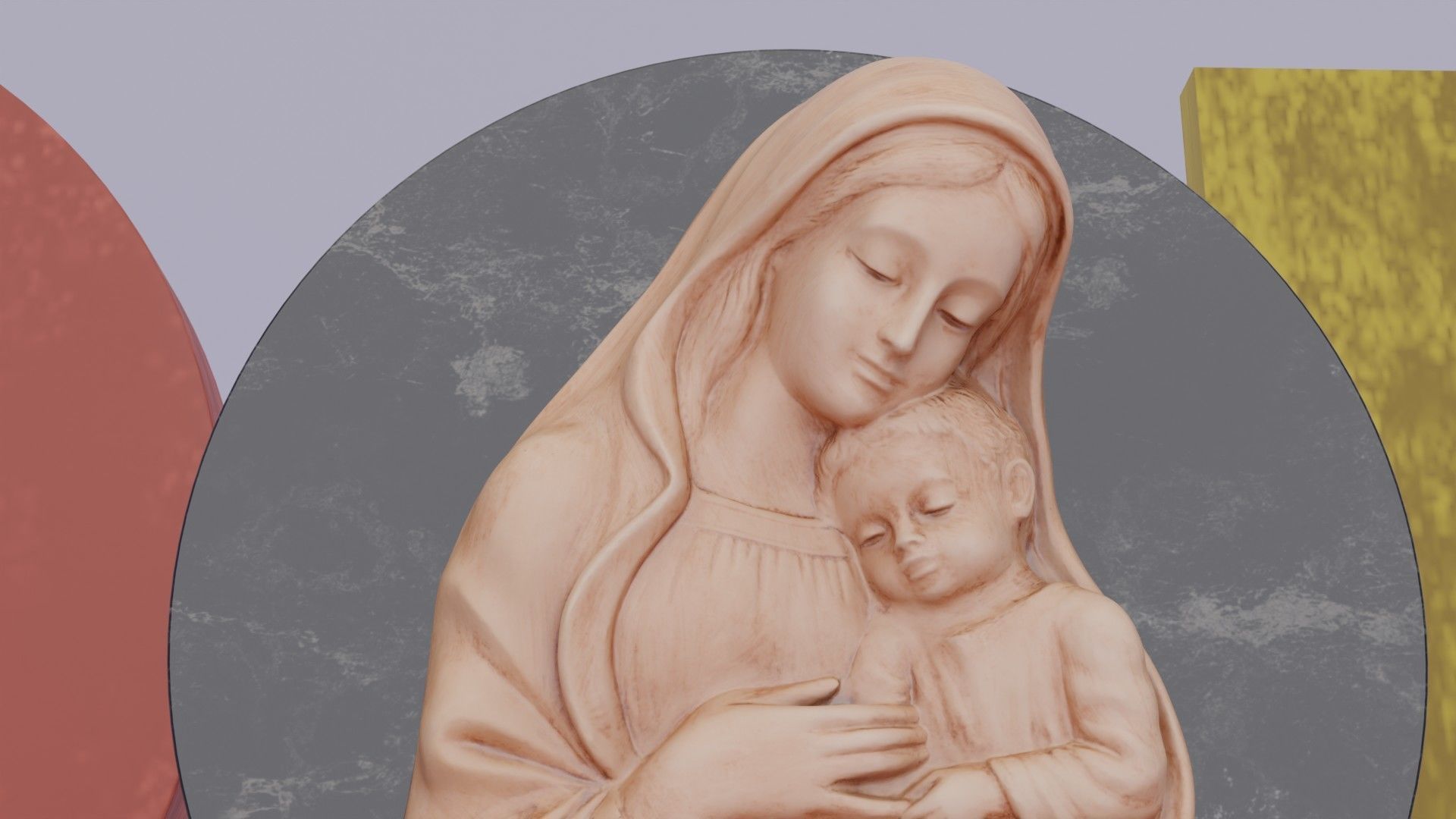 Mary with baby Jesus 01 high-poly 3D model_18