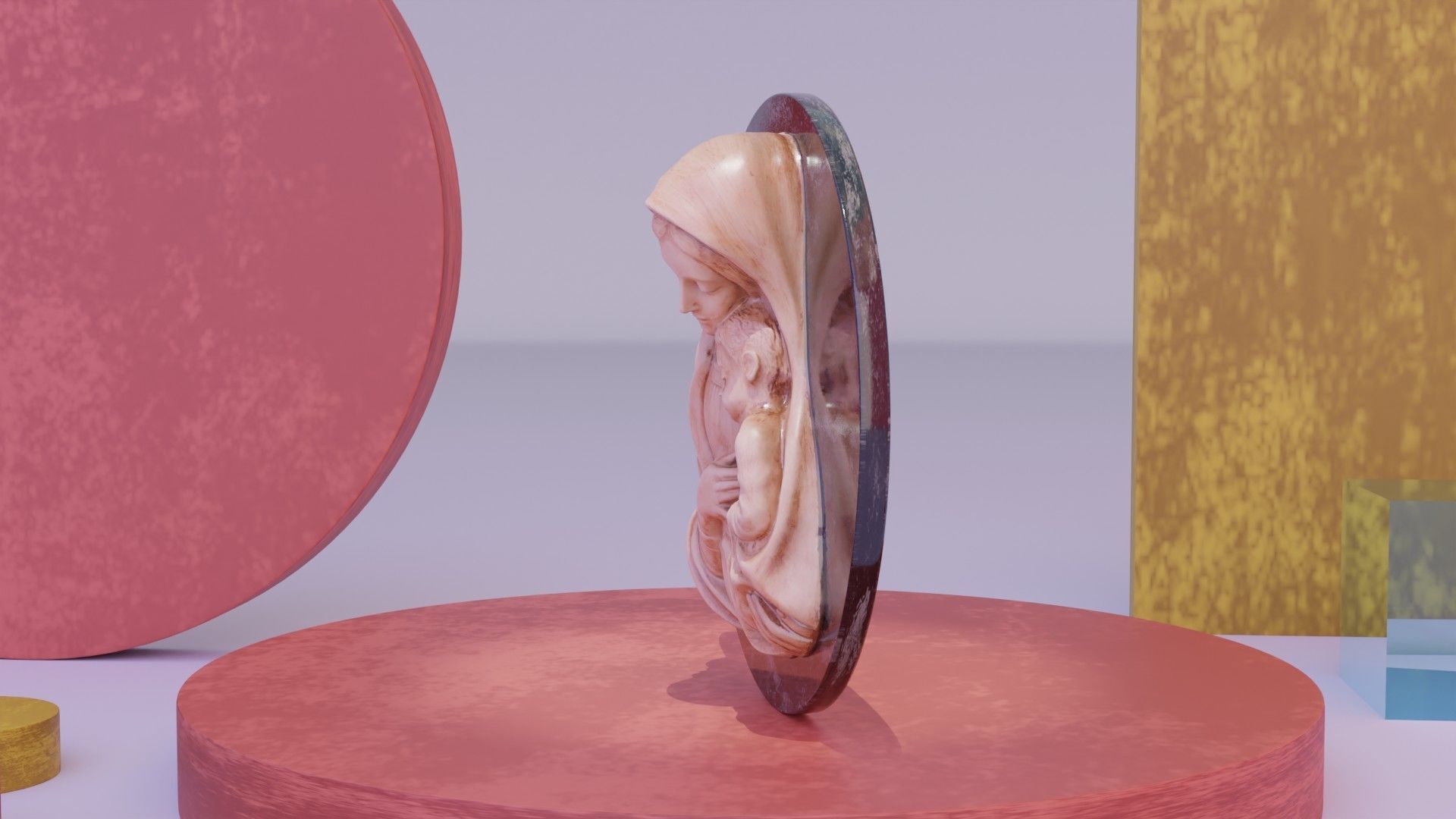 Mary with baby Jesus 01 high-poly 3D model_14