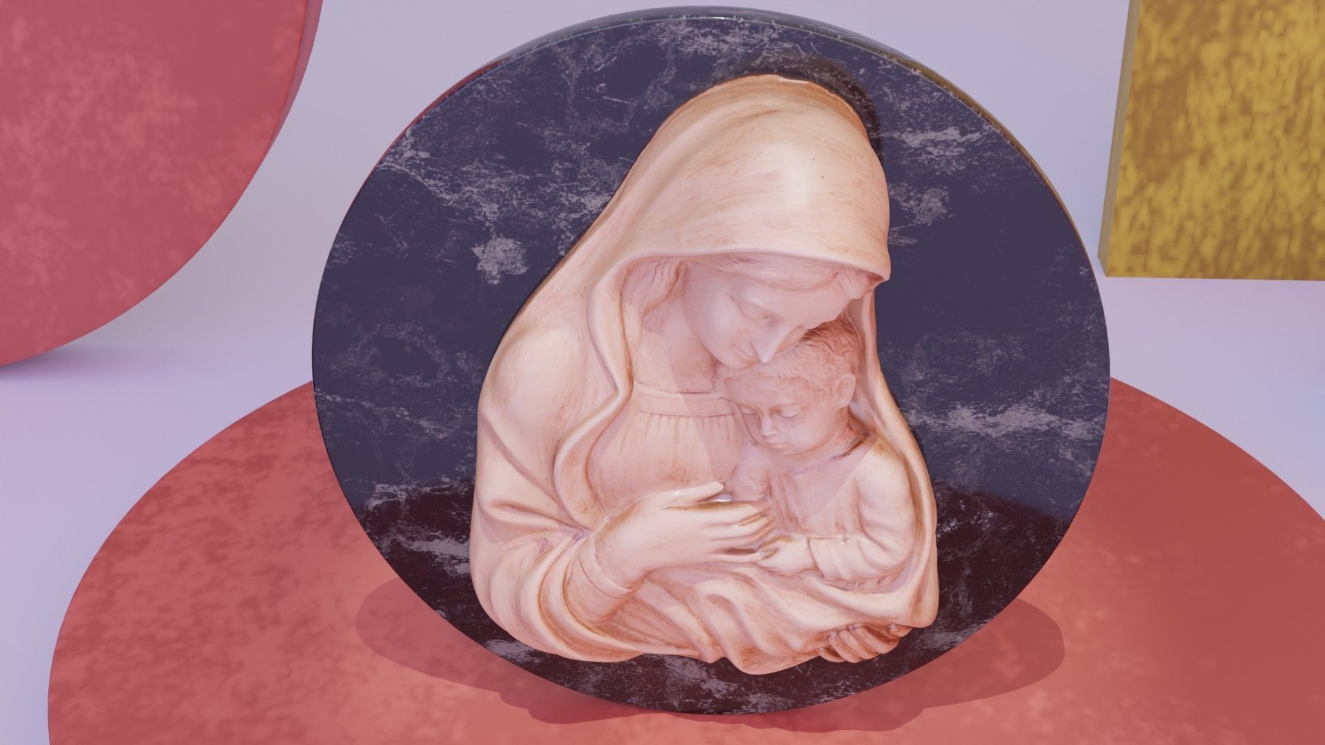 Mary with baby Jesus 01 high-poly 3D model_16