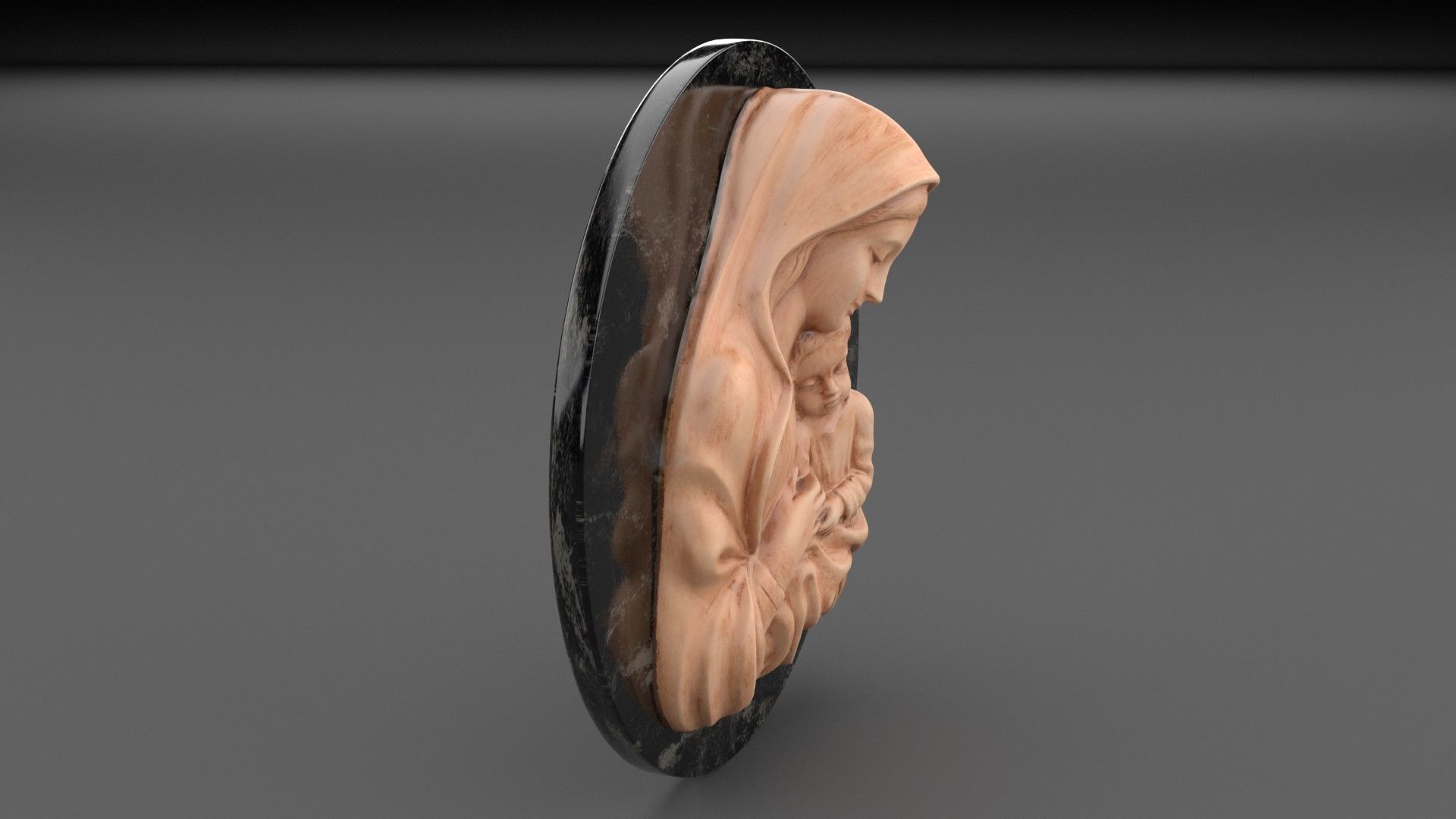 Mary with baby Jesus 01 high-poly 3D model_3