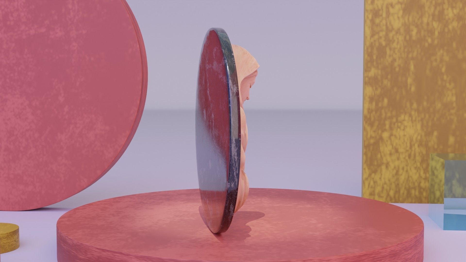 Mary with baby Jesus 01 high-poly 3D model_9