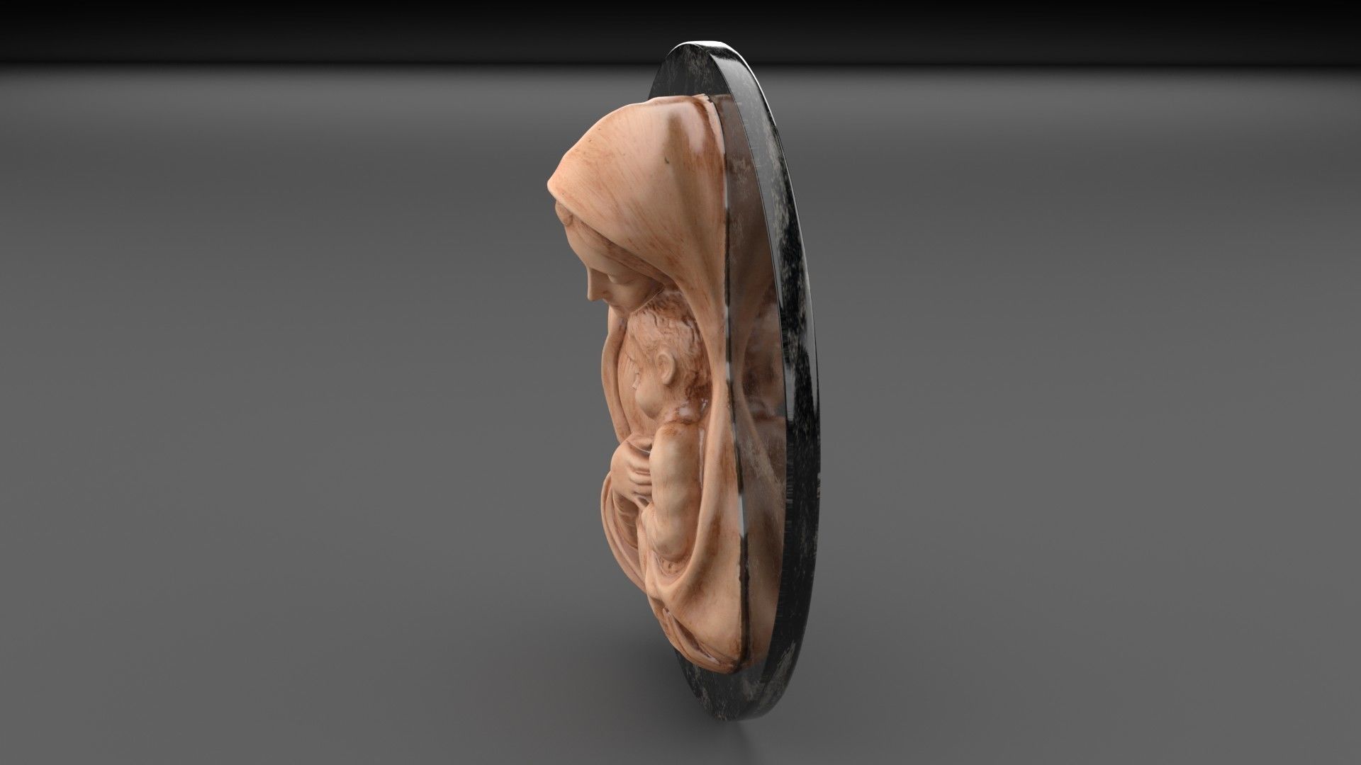 Mary with baby Jesus 01 high-poly 3D model_4