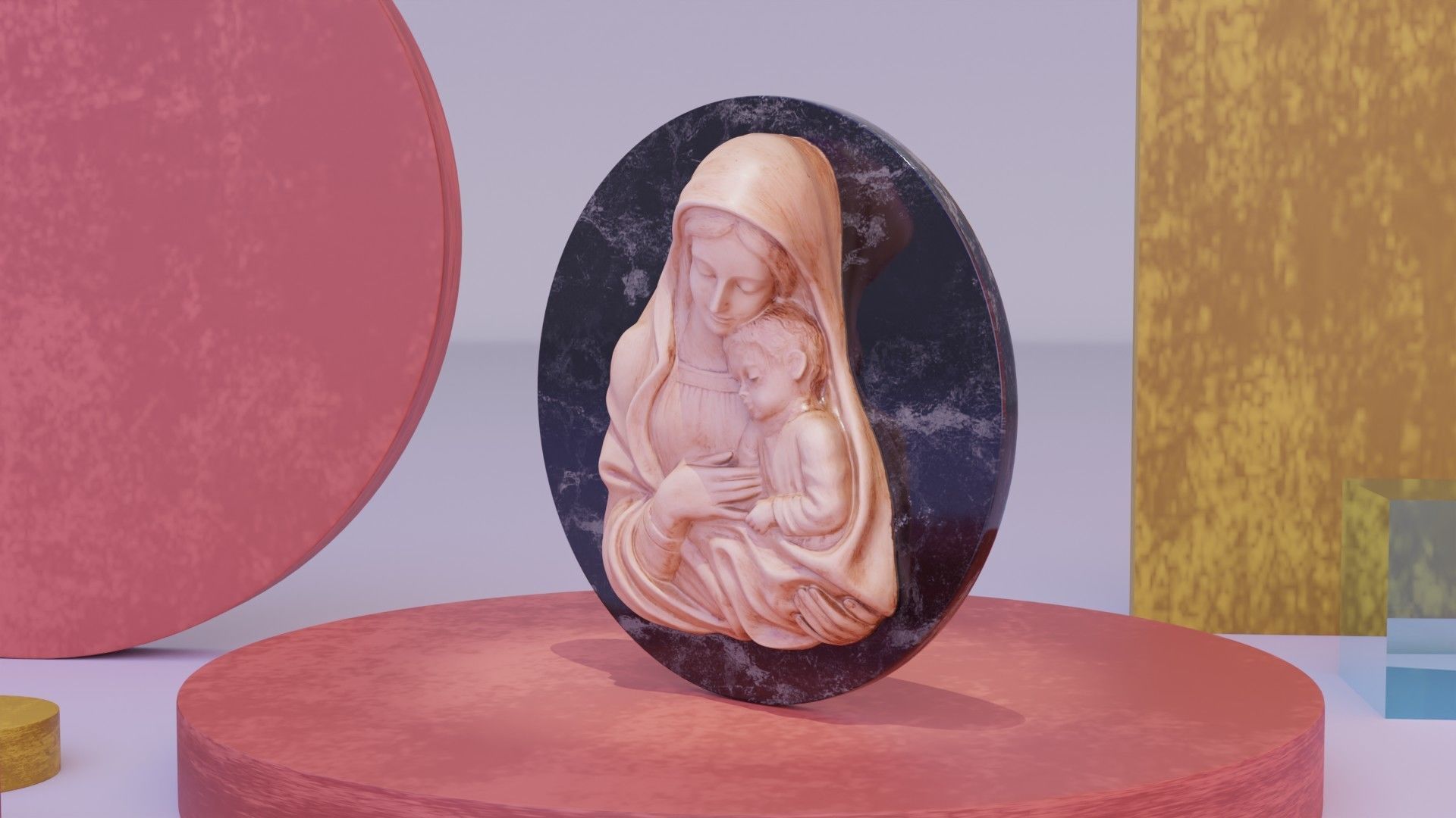 Mary with baby Jesus 01 high-poly 3D model_15
