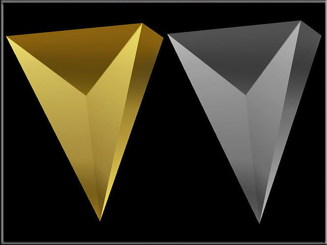 Triangular Diamond Low-poly 3D model