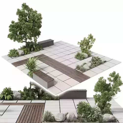 Urban Environment Urban Furniture Green Benches