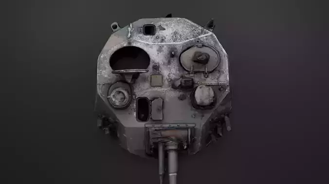 Combat module BMD-4M Bakhcha-U turret Photoscan PBR Game Ready Low-poly 3D model