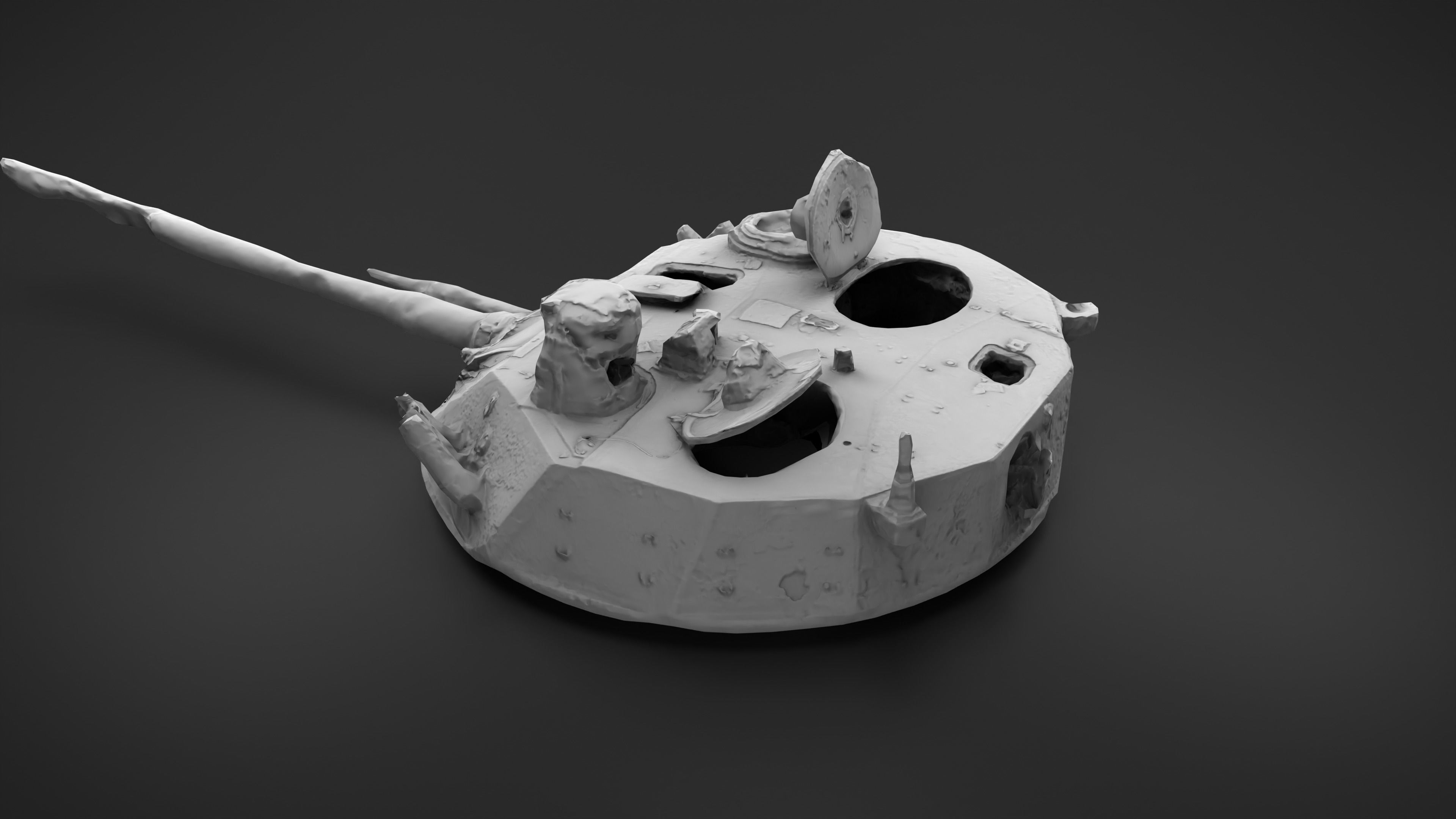 Combat module BMD-4M Bakhcha-U turret Photoscan PBR Game Ready Low-poly 3D model_19