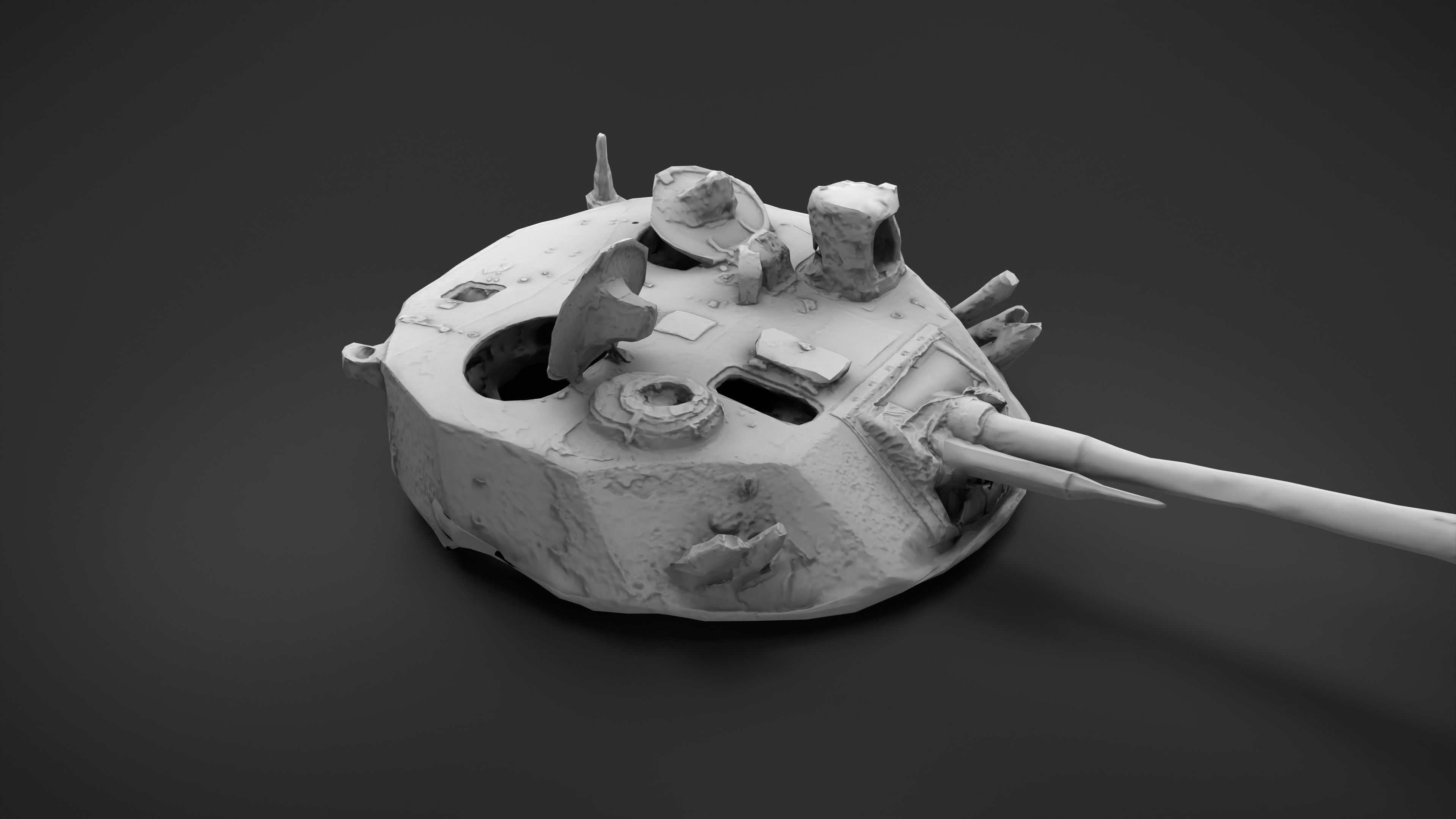 Combat module BMD-4M Bakhcha-U turret Photoscan PBR Game Ready Low-poly 3D model_10