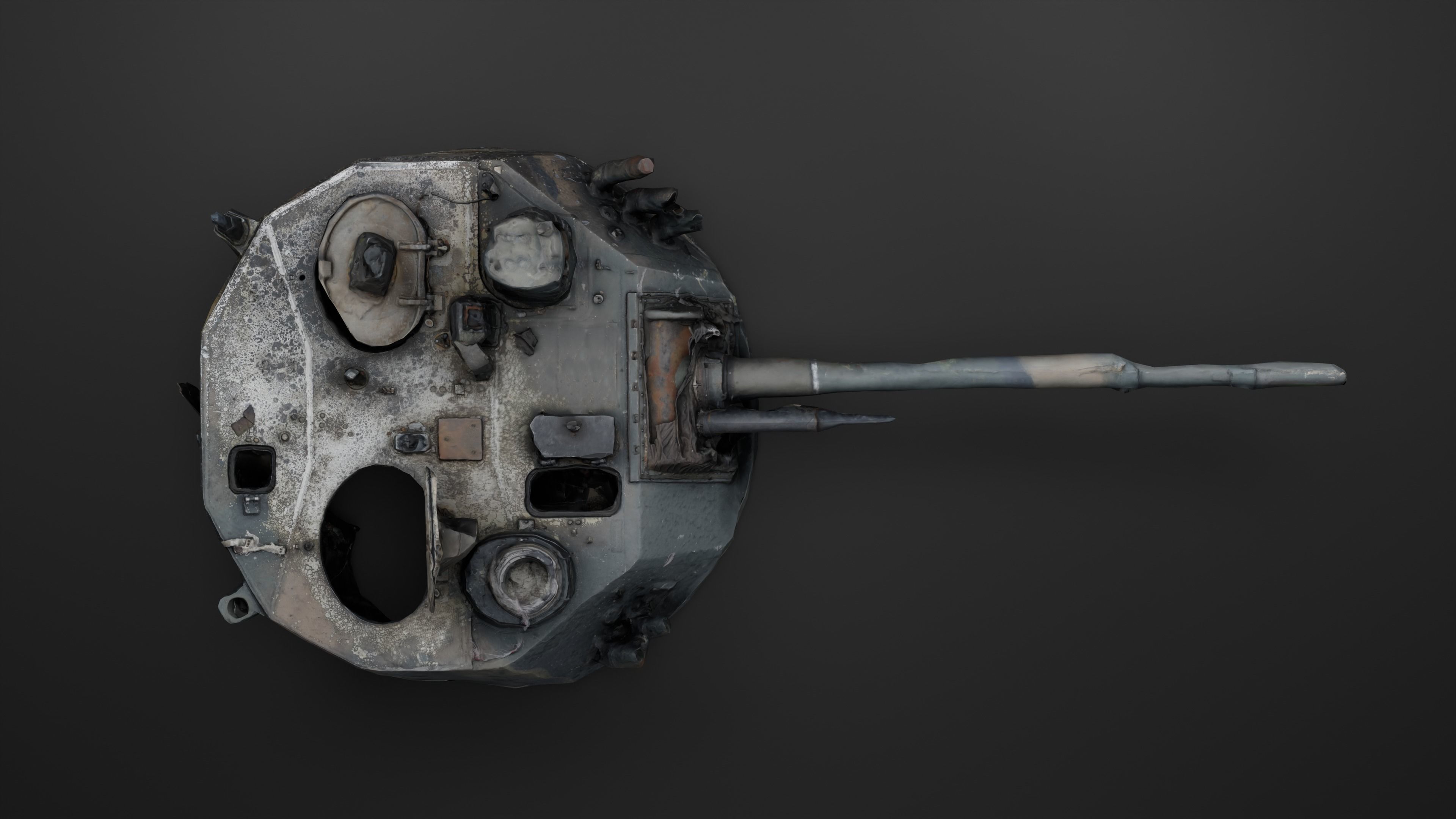 Combat module BMD-4M Bakhcha-U turret Photoscan PBR Game Ready Low-poly 3D model_24