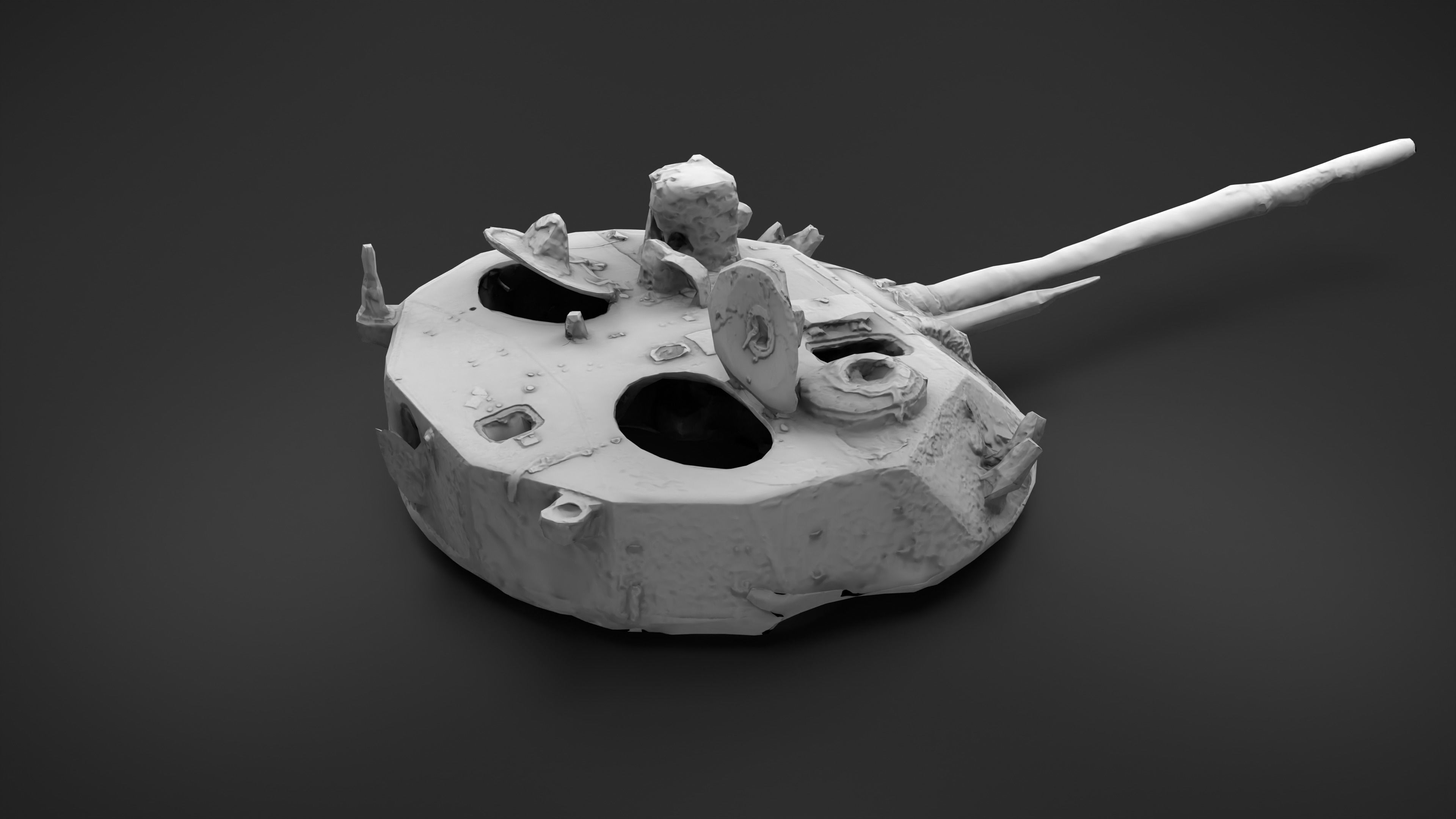 Combat module BMD-4M Bakhcha-U turret Photoscan PBR Game Ready Low-poly 3D model_13