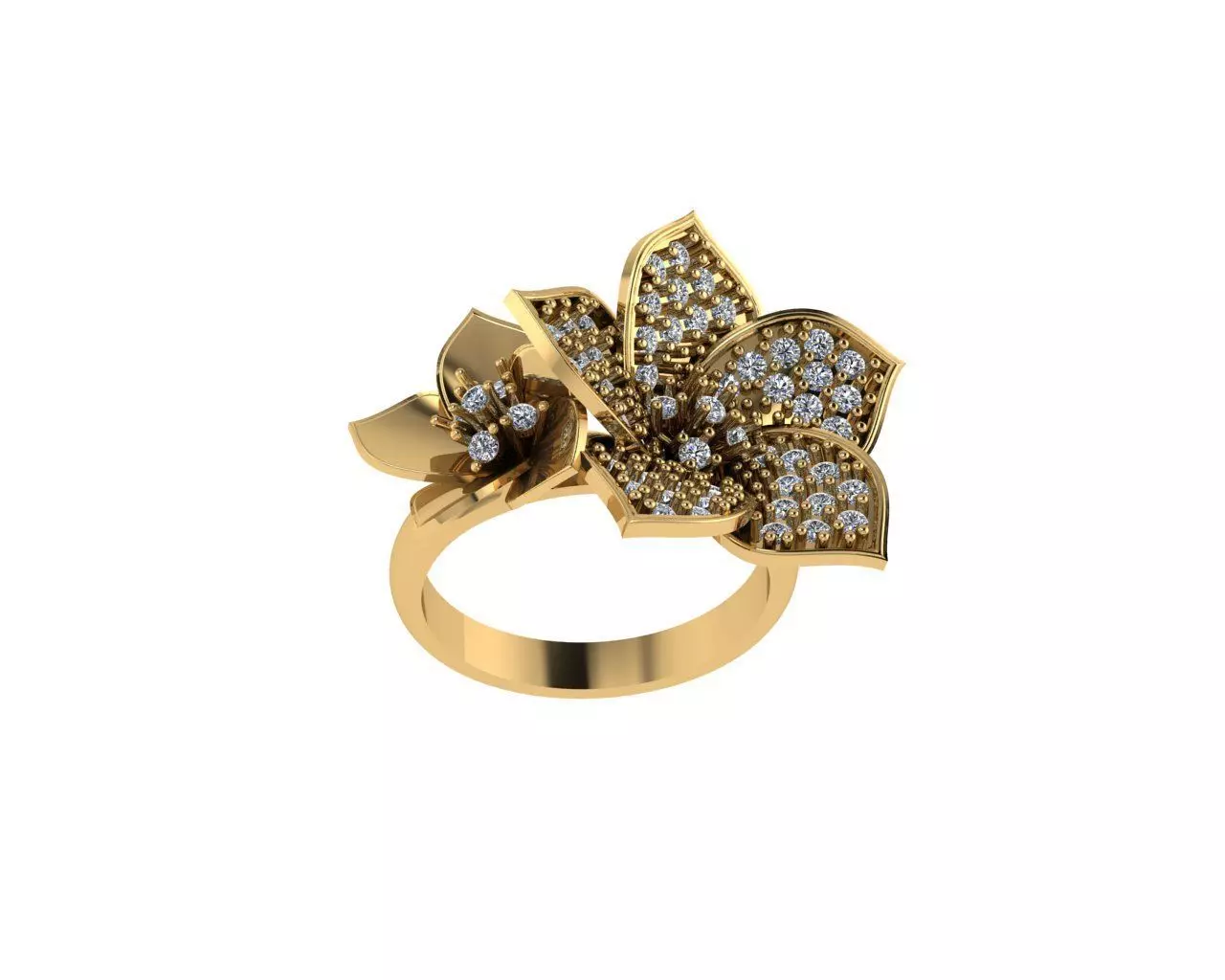 Flower Rings 3D print model_0