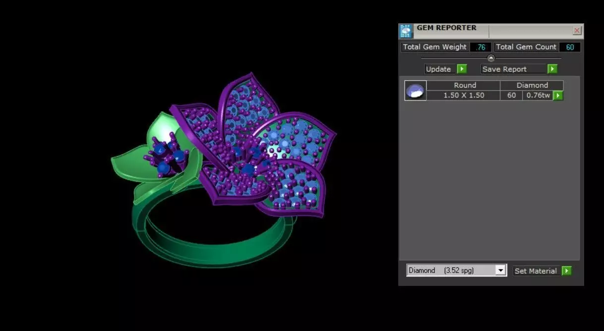 Flower Rings 3D print model_3