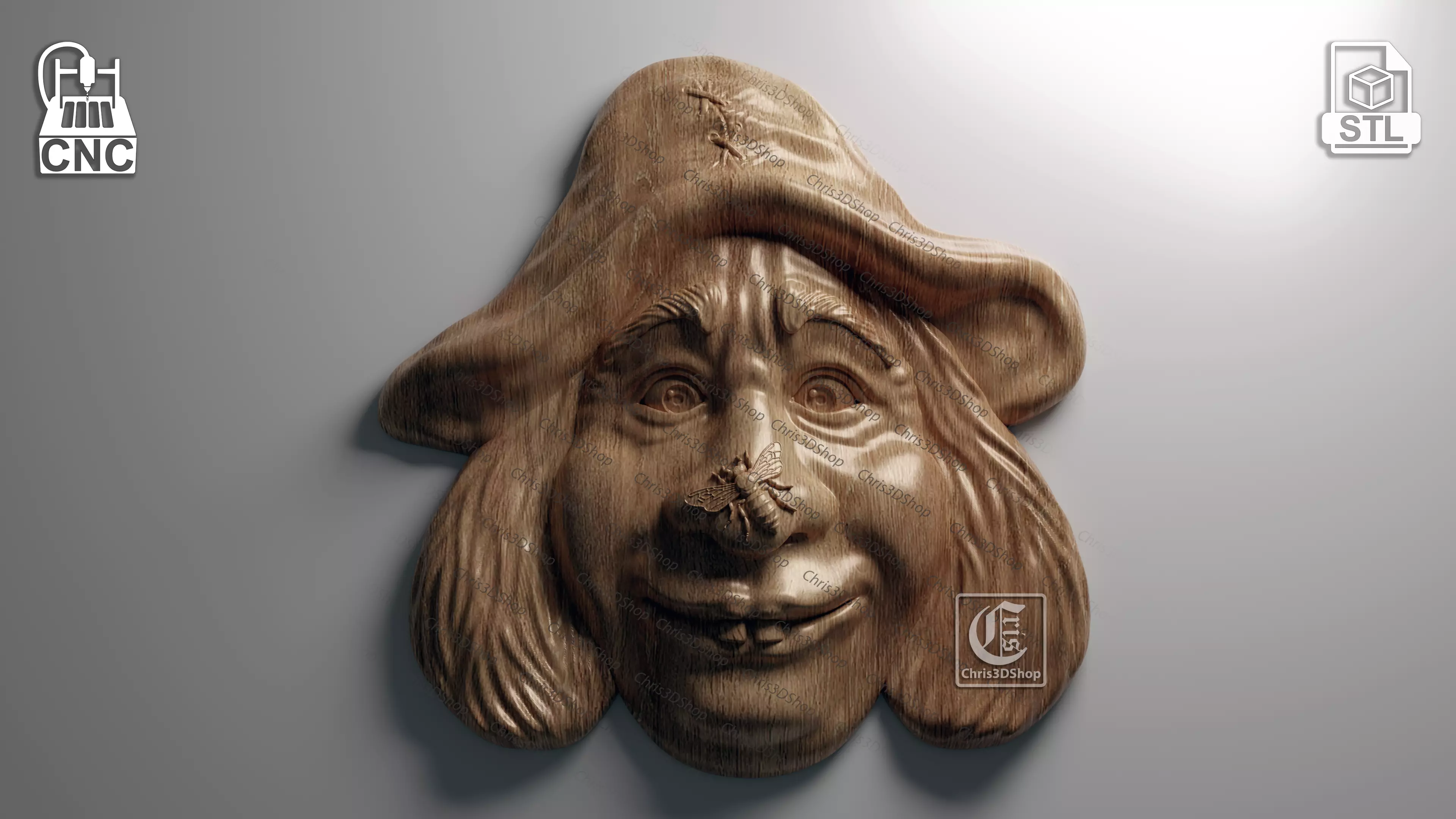 Man vs Bee - 3D STL Model for CNC and 3D Printers 3D print model_0