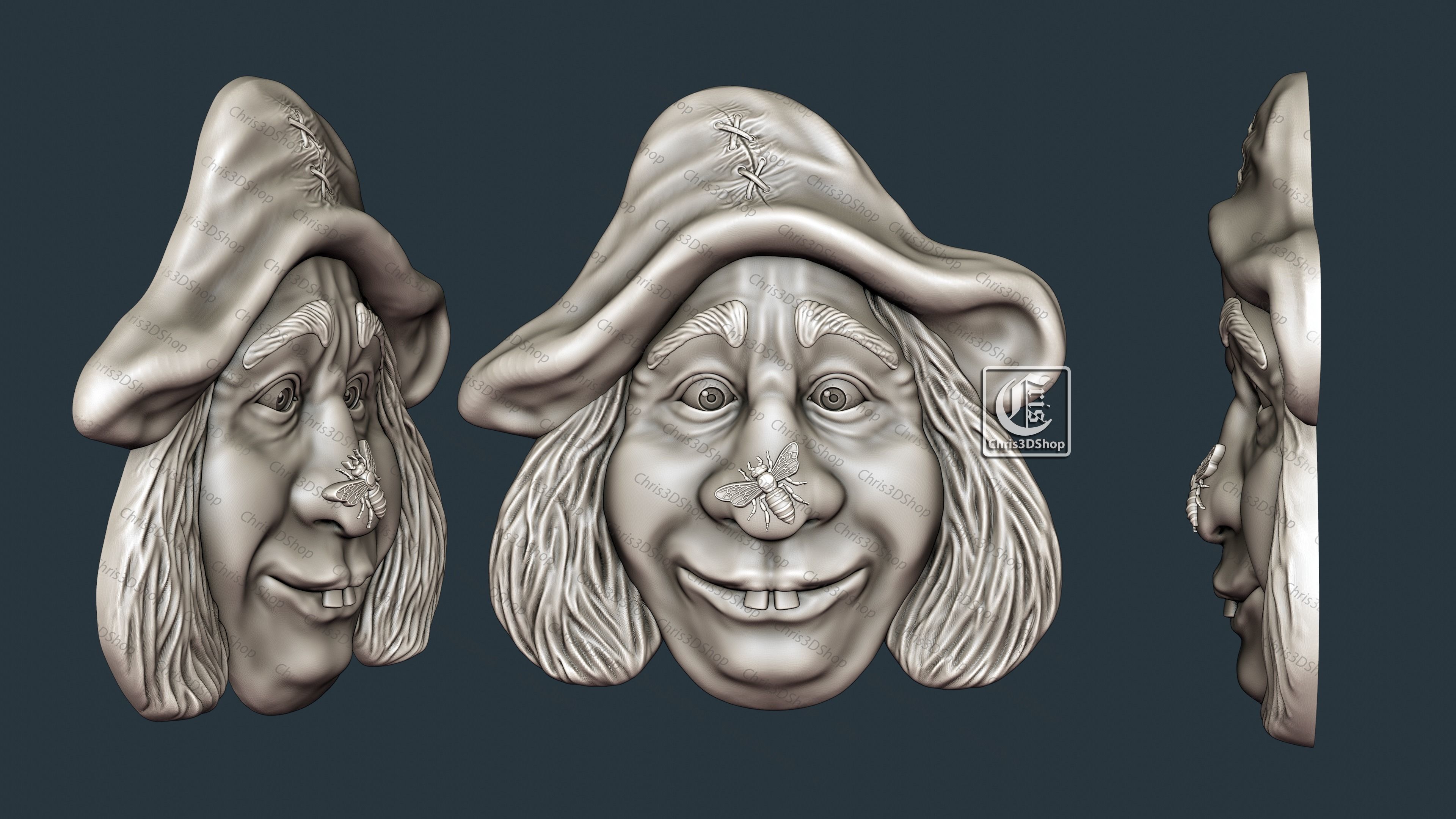 Man vs Bee - 3D STL Model for CNC and 3D Printers 3D print model_1