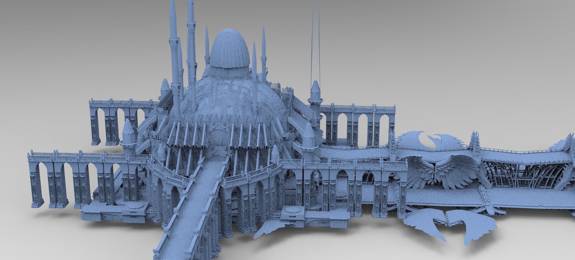 Grand Dark World Grand Temple Dome 4  3D model_1