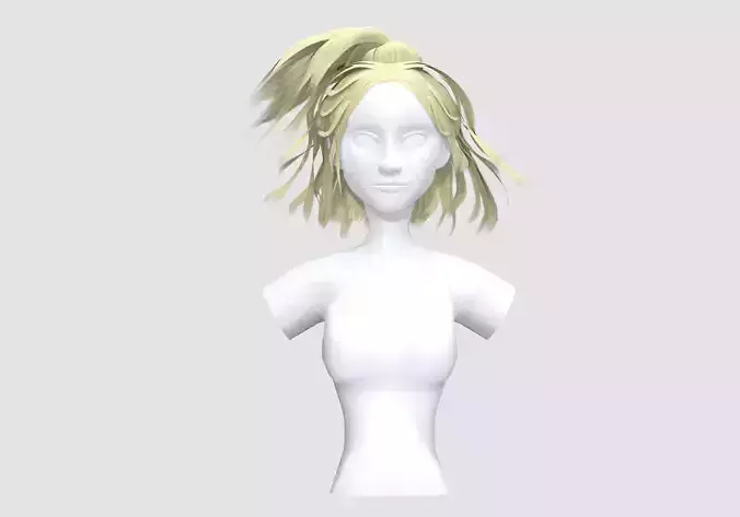 Windy Pigtail Hairstyle 