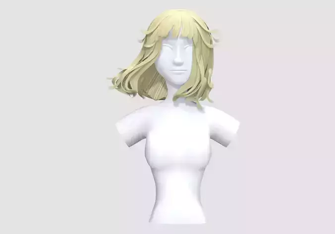 Wavy Bangs Hairstyle 